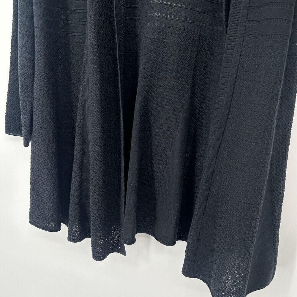 Habitat Open Front Cardigan Black Long Line Lightweight Long Sleeve Size M - Picture 5 of 10